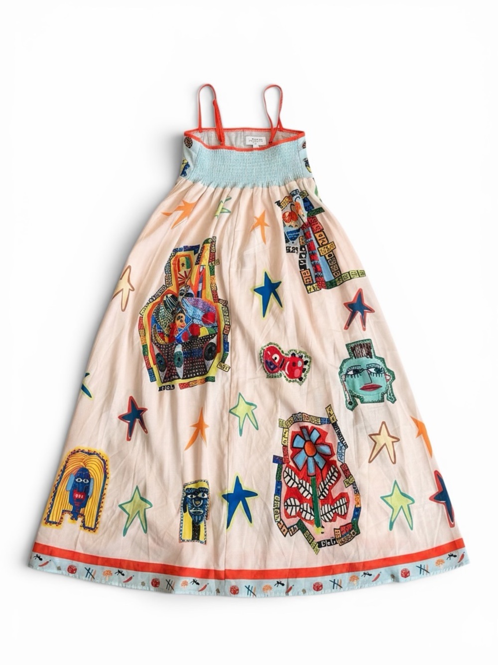 Size L Graffiti Pop Art Print Linen Blend Maxi Sundress - unbranded - Picture 2 of 8